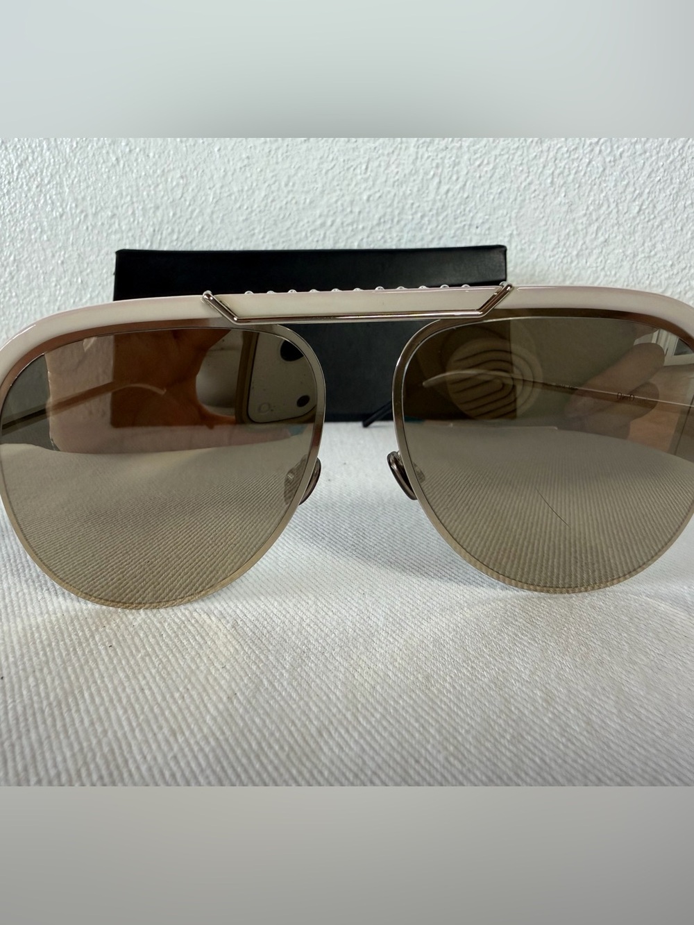 Dior Sunglasses with Gold-Tone Metal Frame